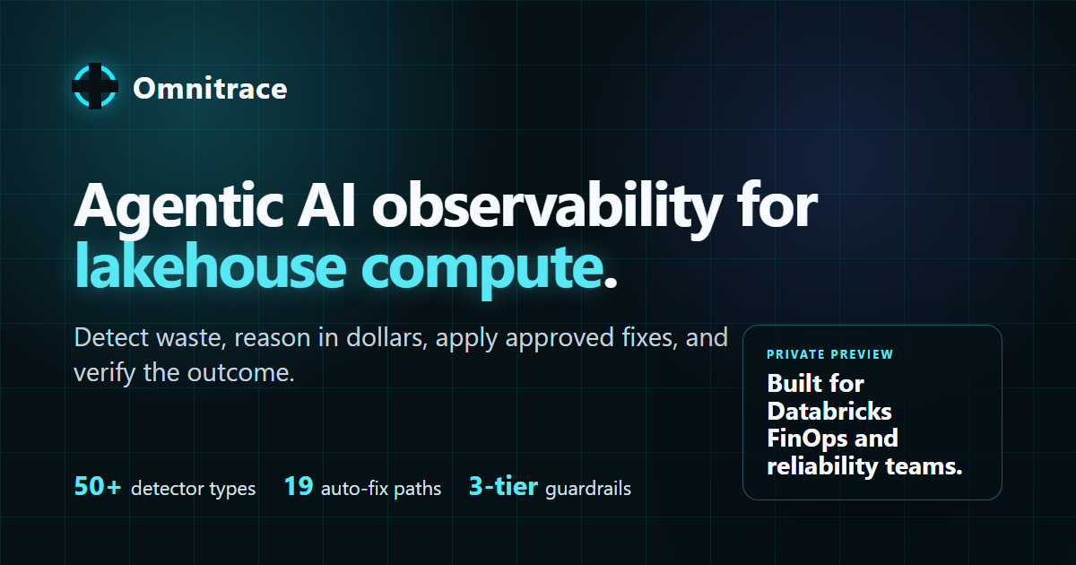 Omnitrace - Agentic AI Observability for Lakehouse Compute